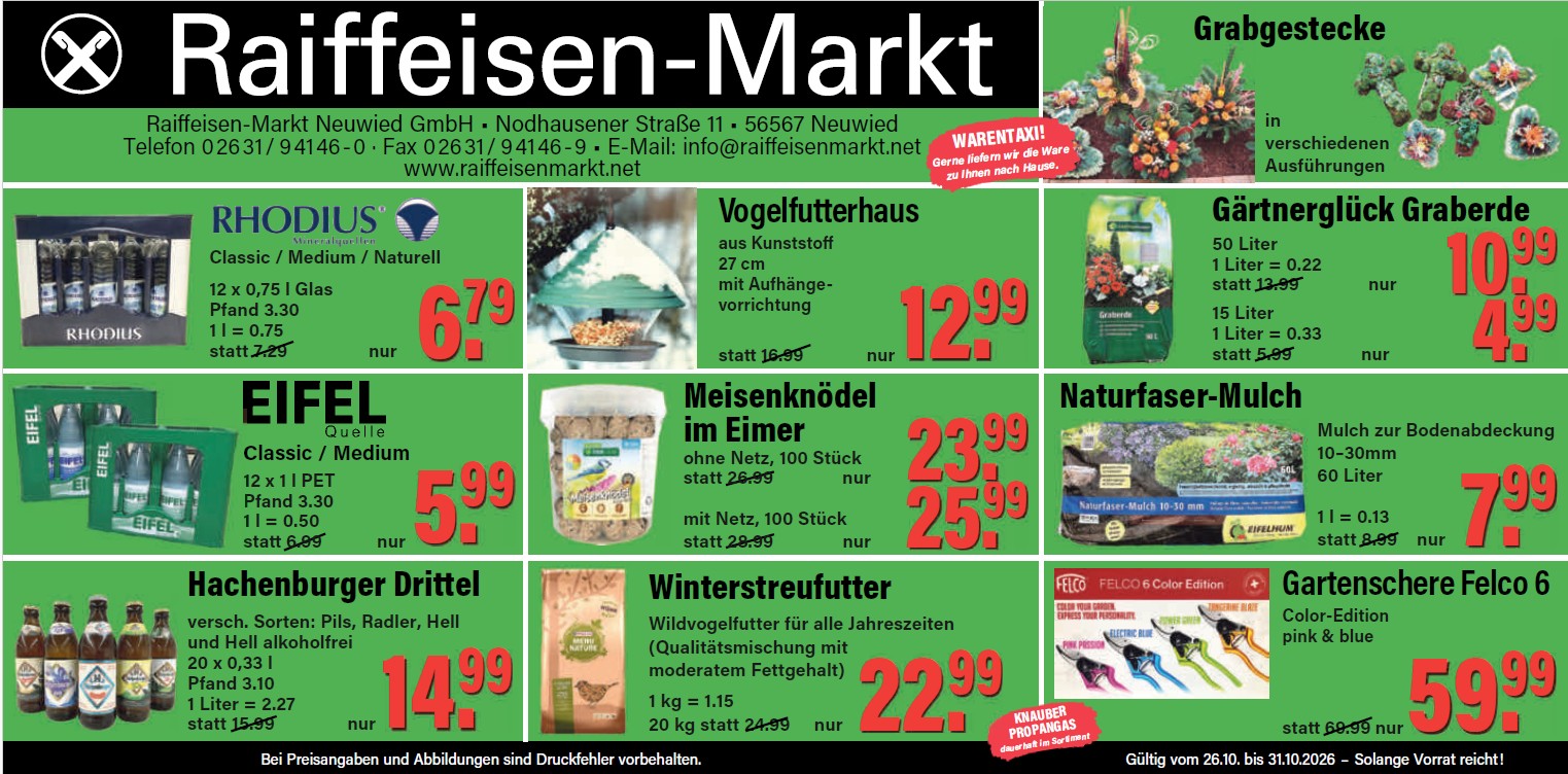 Aktuelles bei Raiffeisenmarkt Neuwied